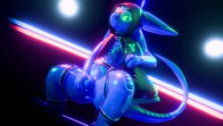 16:9 3d_(artwork) 4_ears absurd_res anthro avali avian blender_(artwork) blender_cycles claws clothed clothing collar dancing digital_media_(artwork) drone dronesuit exhibitionism eyewear feathers feet glowing glowing_eyes goggles harness hi_res hoodie kaanavali latex latex_clothing latex_legwear latex_skinsuit legwear looking_at_viewer male multi_ear muzzle_(object) muzzled null null_bulge pole pole_dancing public rubbing skinsuit solo spiri'vali stripper_pole tail tight_clothing topwear widescreen