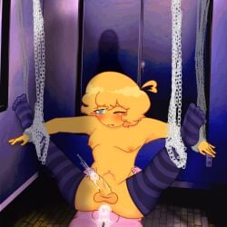 1futa 2boys anal_creampie blue_eyes blush chained chained_up cock cum cum_drip cum_in_ass cum_inside cumming cumming_in_ass cumming_together cumming_while_penetrating dark_room detailed_nipples futa_penetrated gay gay_sex healed_cuts healed_scars male_penetrating_futa mouth_closed penis socks_on socks_only splatoon_youtuber teeth_clenched thick_thighs thigh_highs tied_up vaqeii