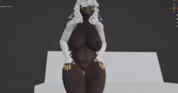 animated anthro anus ass belly big_butt bovid breasts caprine crush duo female genitals goat hiena_yeen looming macro macro_female male male/female mammal navel nipples sheep size_difference size_play slightly_chubby smush vulva