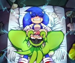 afrosoricid ahe_gao anthro big_breasts blush breasts clenched_teeth destruction dominant dominant_female duo electricity eulipotyphlan female hedgehog hi_res idw_publishing intense kneeling looking_pleasured male male/female mammal orgasm pb_doodles pinned pinned_arms reckless riding rough_sex sega sex simultaneous_orgasms sonic_the_hedgehog sonic_the_hedgehog_(comics) sonic_the_hedgehog_(idw) sonic_the_hedgehog_(series) submissive submissive_male surge_the_tenrec teeth tenrec thick_thighs tongue tongue_out