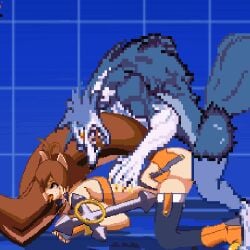animal_ears blazblue darkstalkers impregnation jon_talbain m.u.g.e.n makoto_nanaya werewolf
