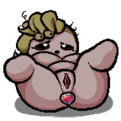 buttplug buttplug_in_ass female heart_buttplug magdalene_(the_binding_of_isaac) pussy tainted_magdalene_(the_binding_of_isaac) the_binding_of_isaac woman_only young