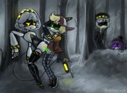 akinkyfruit blush forest_background forest_sex glitch_productions murder_drones n_(murder_drones) snow straight_sex tagme thad_(murder_drones) uzi_(murder_drones) v_(murder_drones) watching_sex