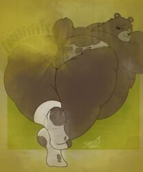 1_eye animate_inanimate anon anthro armpit_hair ass bear ben_bigger big_butt bodily_fluids body_hair bottomwear brown_bear butt_focus butt_hair chest_hair clothing clothing_transformation dirty dirty_clothing dirty_socks dirty_underwear drooling duo eye_scar facial_scar fart fart_cloud fart_fetish feet footwear grizzly_bear hairy hi_res huge_butt inanimate_transformation jadetanuki living_clothing male mammal mihoyo moobs morbidly_obese morbidly_obese_anthro morbidly_obese_male musk musk_clouds musky_armpit musky_butt musky_feet obese obese_anthro obese_male overweight overweight_anthro overweight_male saliva scar simple_background smelly smelly_feet socks spiral spiral_eyes stink_fumes stink_lines sweat torn_bottomwear torn_clothing torn_footwear torn_socks torn_underwear transformation underwear underwear_transformation ursine zenless_zone_zero