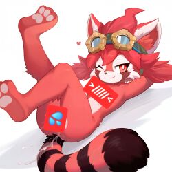 1girls :3 after_sex after_vaginal anthro areola areolae body breasts cat_ears censored censored_breasts censored_genitalia censored_pussy censored_vagina cum cumming cute ejaculation emoji emoji_censor eyeshadow feet feet_fetish feet_up female focus furry girl good_artwork good_girl makeup mouth naked nipples no_humans no_panties no_pants nude open_mouth petite post-orgasm post_orgasm post_sex pussy pussy_ejaculation pussy_juice_string racoon_tail red_body red_fur relaxing sexy_pose slim small small_breasts smiling smiling_at_viewer vagina waist wet wet_pussy winking winking_at_viewer