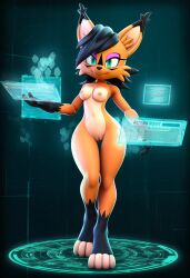 3d 3d_(artwork) ai ai_art ai_generated female nicole_the_lynx novelai sega sonic_(series) sonic_the_hedgehog_(series)