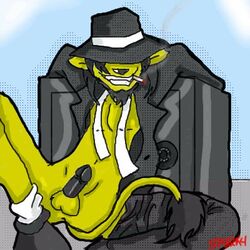 1boy 2004 anthro daisuke_jigen fur lupin_iii male male_only solo spug tagme