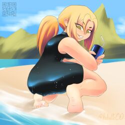 1:1 1girls 2020s 2022 bare_arms bare_knees beach blonde_hair breasts bridgette_(tdi) cameltoe can cartoon_network clothing day drink drinking_straw eyes female female_focus female_only green_eyes hair hi_res holding_can holding_drink holding_object human jpeg kobalto1 mountain mountains open_eyes outdoors ponytail qr_code rubber rubber_clothing rubber_suit sand shiny_clothes signature soda_can solo swimsuit swimwear teeth teletoon tight_clothing total_drama_island water wet wet_clothes wetsuit