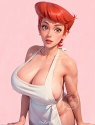 ai ai_generated bikini bikini_bottom bikini_top breasts commission dexter's_laboratory dexter's_mom elygordan elygordanart gigantic_ass gigantic_breasts gigantic_butt gigantic_nipples huge_balls huge_breasts huge_butt huge_nipples looking_at_viewer milf milf_love_young_man patreon