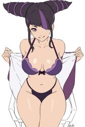 1girls bed big_breasts big_thighs female female_only flashing jujunergy juri_han lingerie solo street_fighter street_fighter_6