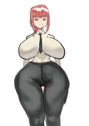 cameltoe chainsaw_man large_ass large_breasts makima_(chainsaw_man) mightybadtales red_hair thick_ass thick_thighs