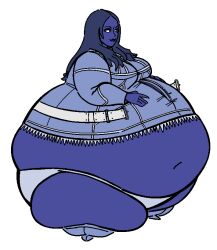 big_breasts blueberry_inflation breasts cakeinspector female huge_breasts inflation thick_thighs wide_hips