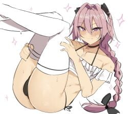 1boy astolfo_(fate) cute fate_(series) femboy nabibutter trap twink