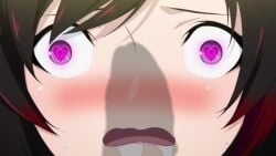 animated blush drooling heart heart-shaped_pupils love_eyes no_sound penis_awe penis_shadow pink_eyes ruby_rose rwby rwby_ice_queendom segal03 silver_eyes video