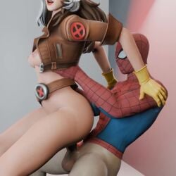 1boy 1girls 3d 3d_(artwork) 3d_animation 3d_model animated anna_marie blender bwarb1234 female female_on_top female_penetrated fortnite functionally_nude hetero insomniac_games male marvel marvel_comics no_sound peter_parker pleasure_face reverse_cowgirl_position riding riding_penis rogue_(x-men) spider-man spider-man_(series) straight tagme vaginal vaginal_insertion vaginal_penetration video x-men