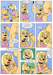 ass brandy_&_mr_whiskers brandy_harrington canine clothing comic darkyamatoman disney disney_channel english_text fellatio female furry futanari intersex nude oral panties penis selfcest skirt texting toon_disney