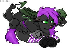 alpha_channel anus balls black_body black_fur clothing digital_media_(artwork) dragon duo earth_pony equid equine fan_character femboyfur feral footwear fur green_eyes green_hair hair hasbro hi_res horse kilgorio legwear lucy_violetmane male male/male mammal my_little_pony mythological_creature mythological_scalie mythology pattern_clothing pattern_footwear pattern_legwear pattern_socks penis pixel_(artwork) plant pony purple_hair scalie signature simple_background socks striped_clothing striped_footwear striped_socks stripes thigh_highs transparent_background vagina wings