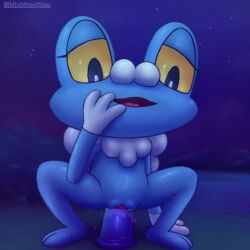 animated blubluumon dildo dildo_in_pussy froakie furry heart-shaped_pupils mp4 no_sound pokémon_(species) pokemon pokemon_(species) sex sex_toy solo squirting tagme vaginal_penetration video