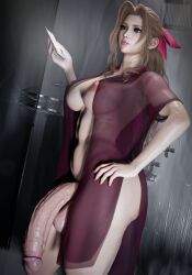 1futa 3d aerith_gainsborough audrix final_fantasy final_fantasy_vii futa_only futanari huge_ass huge_breasts huge_cock solo_futa thick thick_penis toned_futa veiny_penis