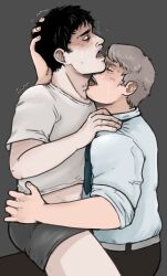 2boys adam_stanheight ectogasm gay lawrence_gordon male male_only neck_bite saw_(series) suggestive