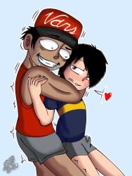 2boys adult_and_teenager age_difference argentinian_male boca_juniors boner cum_under_clothes cumming emo emo_boy emo_hair julian_(sanz) latino latino_male male muscular muscular_male nervous_smile oc original_character saliva self_upload submissive submissive_male teenage teenage_boy teenager tiziano_(sanz) toony young younger_male
