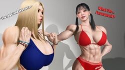 2girls 3d asian asian_female big_ass big_breasts big_thighs breasts bust busty chest curvaceous curvy curvy_figure female hannah_reese hips hourglass_figure huge_ass huge_breasts huge_thighs japanese japanese_female large_ass large_breasts large_thighs legs light-skinned_female light_skin mature mature_female mila_aki muscular muscular_female original original_character original_characters sevenarts sevenverse slim_waist thesevenartsx thick thick_hips thick_legs thick_thighs thighs voluptuous waist wide_hips
