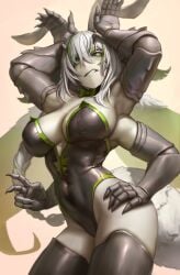 4_arms angry angry_expression angry_face arms_behind_head arms_up armwear ass ass_grab belly big_ass big_breasts black_and_green_bunnysuit black_and_green_eyes black_armwear black_bunnysuit black_eyes blush blushing_female breasts bug bug_girl bunny_ears bunnysuit cream_background fake_bunny_ears fake_rabbit_ears green_eyes green_hair green_wings high_resolution indie_virtual_youtuber juniper_(egocider) juniper_actias long_socks monster_girl moth moth_girl moth_humanoid moth_tail moth_wings multi_arm multi_limb numanoan peace_sign ponytail rabbit_ears sexy sexy_body socks thick_body thick_thighs thighs tummy twitch upscaled upset virtual_youtuber vtuber vtuberfanart vtubers waifu2x white_and_green_hair white_eyebrows white_hair