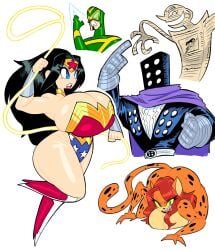 back_hair big_breasts breasts cheetah_(dc) dc dc_comics huge_breasts hyper_breasts ilikestuffdoyou tagme theguywhodrawsalot wonder_woman wonder_woman_(series)