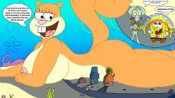 1girls 2boys anthro ass avathecat0 big_breasts blue_eyes blue_skin breasts brown_fur brown_pants brown_shirt buckteeth cephalopod clothed clothed_male_nude_female clothing coral dialogue enormous_breasts eyelashes female fruit furry giantess gigantic_breasts house huge_breasts large_breasts larger_female lying_on_stomach male mammal marine massive_breasts nickelodeon nipple nude nude_female nude_female_clothed_male octopodiform octopus open_mouth pants pineapple rainbow rock rodent sandy_cheeks scard sea_sponge shirt size_difference smaller_male spongebob_squarepants spongebob_squarepants_(character) squidward_tentacles squirrel tail text text_bubble tree_squirrel underwater water yellow_body
