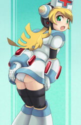 cinnamon_gaudille mega_man mega_man_x panties rinkishidotoka solo upskirt white_panties