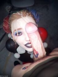 1boy 1girls 2025 3d batman_(series) blonde_hair blue_eyes blue_streak bodysuit bottomless bottomless_male checkpik clothed clothed_female clown_collar cum cum_on_face cum_on_head detailed_background duo dyed_hair eyeshadow female full_face_blush harley_quinn harley_quinn_(suicide_squad_game) heavy_makeup image_set indoors kneeling kneeling_on_ground lipstick lipstick_mark lipstick_mark_on_penis looking_at_viewer male male/female open_smile ox_horns penis penis_on_face red_streak retracted_foreskin semi_pov skintight_bodysuit smile straight suicide_squad suicide_squad:_kill_the_justice_league teeth_showing tied_hair two-tone_eyeshadow two-tone_lipstick