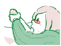 1boy 1girls animated ball_sucking clothing flipnote flipnote_studio fupoo glasses handjob mob_face nikki_(swapnote) penis swapnote