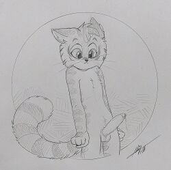 2024 4_fingers anthro balls black_and_white black_nose bodily_fluids cafeabril calvin_mcmurray cheek_tuft circle_background cum cum_drip domestic_cat dripping erection eyebrows facial_tuft felid feline felis fingers fluffy fluffy_tail fur genital_fluids genitals graphite_(artwork) head_tuft hi_res inner_ear_fluff lackadaisy male male_anthro male_only mammal markings monochrome nude_anthro nude_male penis portrait signature simple_background solo striped_arms striped_back striped_body striped_fur striped_legs striped_markings striped_tail stripes tabby_cat tail tail_markings three-quarter_portrait traditional_media_(artwork) tuft whiskers