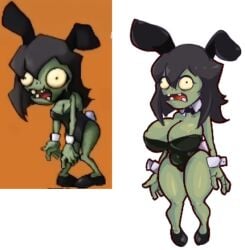 1girls breasts curvy electronic_arts female monntris plants_vs_zombies popcap pussy undead vagina zombie zombie_(pvz) zombie_girl
