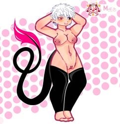1anthro 1girl anthro female gacha gacha_club heterochromia milk.lovely noah_s pierced_clitoris pierced_genitals pierced_nipples pierced_pussy piercing solo_female submission submissive_female tagme tail white_hair white_skin