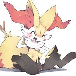 2025 3_fingers 3_toes absurd_res after_masturbation anthro big_ears big_tail biped black_body black_fur blush blush_lines bodily_fluids braixen canid canine cheek_tuft closed_eyes digitigrade dipstick_tail facial_tuft fangs feet female female_anthro fingers fluffy fluffy_tail fur gaping gaping_pussy generation_6_pokemon genital_fluids genitals hand_behind_head hi_res humanoid_genitalia humanoid_pussy inner_ear_fluff mammal markings multicolored_body multicolored_fur nintendo nude nude_anthro nude_female open_mouth paws pink_nose pink_tongue pokemon pokemon_(species) pussy pussy_juice_on_hand pussy_juice_on_pussy pussy_juice_string red_body red_fur red_inner_ear_fluff red_tail red_tail_tip simple_background sitting snout solo spread_legs spreading stick stick_in_tail sweat sweaty_face tail tail_markings teeth toes tongue tuft two_tone_tail vaginal_fluids white_background white_body white_fur yellow_body yellow_ears yellow_fur yellow_tail youjomodoki