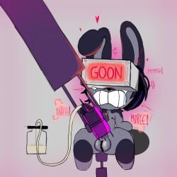 anthro axouwur bodily_fluids brainwashing g genitals hi_res hypnosis hypnotic_visor lagomorph leporid machine male mammal mind_control mind_wipe orgasm penetrable_sex_toy penetration penile penis penis_milking penis_milking_machine rabbit sex_toy solo urethral urethral_penetration urethral_tube visor