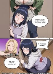 2025 2girls abs ai_assisted ai_generated big_breasts breasts cleavage comic curvaceous curvy curvy_body curvy_female curvy_figure detailed doujinshi english_text female hi_res huge_breasts hyuuga_hinata illumaru large_breasts male manga naruto naruto_(series) naruto_shippuden stable_diffusion text thick_thighs tsunade voluptuous voluptuous_female webcomic wide_hips