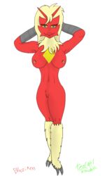 anthro avian big_breasts blaziken breasts female nintendo pokemon pokemon_(species) pokemon_rse solo tezcatl tezcatl-ayauhtli video_games