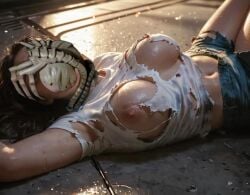 ai_generated alien alien_(franchise) animated belly belly_button bellyburster_(species) brown_hair facehugger female female_only horror impregnation nipples rape scifi shorts spaceship tagme torn_clothes veltro01 video white_shirt