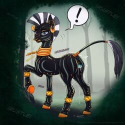 absurd_res bodysuit bondage bondage bound chains chastity_device clitoral_winking clitoris clothing electrostimulation encasement equid equine escape eyebrow_piercing eyeshadow facial_piercing female feral first_person_view flesh_tunnel friendship_is_magic genital_fashion genital_piercing genitals gimp_suit hasbro hi_res hood horse latex latex_suit leash leg_ring looking_at_viewer looking_back makeup mammal my_little_pony nose_piercing nose_ring nude offscreen_character permanent_chastity_device piercing piercing_fetish pony presenting raised_tail ring ring_piercing skinsuit solo stoopedhooy tail tail_wraps tight_clothing vulva wraps zebra zecora_(mlp) zipper zipper_mouth