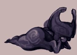 1girls 2023 big_ass breasts digital_drawing_(artwork) digital_media_(artwork) fakesigss female genitals greyscale hi_res huge_ass humanoid imp laying_down legend_of_zelda markings masked_female midna nipples nude_female tagme the_legend_of_zelda:_twilight_princess twilight_princess