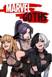 3girls big_ass big_breasts breasts bust busty chest curvaceous curvy curvy_figure digital_media_(artwork) elizabeth_braddock female goth goth_girl hips hourglass_figure huge_ass huge_breasts illyana_rasputin large_ass large_breasts legs luna_snow luna_snow_(marvel_rivals) magik_(illyana_rasputin) magik_(marvel_rivals) marvel marvel_comics marvel_rivals mature mature_female multiple_girls mutant mutant_(marvel) mutate_(marvel) psylocke psylocke_(marvel_rivals) redpostit seol_hee slim_waist thick thick_hips thick_legs thick_thighs thighs voluptuous waist wide_hips x-men