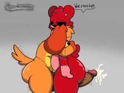 anthro anthro_on_anthro anthro_only bear big_penis black_sclera bobby_bearhug canine critters_(poppy_playtime) dogday dogday_(poppy_playtime) doggy domestic_dog female furry_only huge_penis long_penis no_humans orange_fur orange_skin paper pink_belly poppy_playtime poppy_playtime_(chapter_3) red_body red_fur red_skin sex sinner20033 smiling_critters solo tagme white_pupils