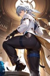 ai_generated ass_focus bara fetish gay honkai:_star_rail hot mebekingcock muscular naked sunday_(honkai:_star_rail) sweaty veiny yaoi