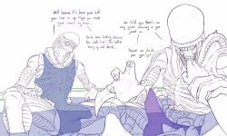 alien alien_(franchise) alien_pred balls big_balls big_bulge big_penis briefs bulge casual_erection clothing conditional_dnp confident detailed_bulge duo endowed erection erection_under_clothing first_person_view genitals grin grinning_at_viewer hi_res hot_tub huge_balls huge_bulge huge_cock human human_prey humanoid hyper hyper_balls hyper_bulge hyper_genitalia hyper_penis imminent_vore inviting male male/male mammal oral_vore peeking_balls penis pinup pose pov_hands reaching_towards_viewer samagthrav2 seductive sitting slim smile smiling_at_viewer smirk smirking_at_viewer soft_vore speedo spread_legs spreading stretched_clothing swimwear tenting underwear upright vore water willing_prey xenomorph