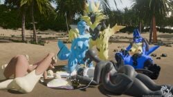 3d_(artwork) 4k absurd_res all_fours anatomically_correct anatomically_correct_genitalia anatomically_correct_pussy animal_genitalia animal_pussy anthro anus avali beach blender_(artwork) blender_eevee breasts canine_genitalia canine_pussy death_by_snu_snu digital_media_(artwork) dominant dominant_female eeveelution facesitting female female_on_top generation_1_pokemon generation_4_pokemon generation_7_pokemon genitals group group_sex hand_on_leg hand_on_shoulder hand_on_thigh hi_res kneeling leg_grab legendary_pokemon licking looking_at_another looking_pleasured lopunny lucario lying male male/female masturbation nintendo on_back on_front on_top oral penile penis penis_lick pinned pinned_by_butt pinned_to_ground pokemon pokemon_(species) pussy salazzle sex sex_on_the_beach sitting sitting_on_another somesnowleopard tapering_penis tongue vaginal_masturbation vaginal_penetration vaporeon waiting_for_turn zeraora