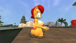 anthro chipmunk female female_focus female_only furry furry_only ground_squirrel jungle nude nude_female quicksand