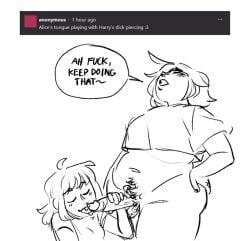 2d 2futas alice_gunner_(catgrrrlriot) ask_blog big_penis body_hair catgrrrlriot chubby chubby_futa clenched_teeth closed_eyes colored_nails dickgirl dickgirl/dickgirl fellatio futa_focus futa_on_futa futa_only futanari genital_piercing gynomorph gynomorph/gynomorph half-dressed hand_on_hip hand_on_own_hip harry_gunner_(catgrrrlriot) incest intersex intersex/intersex just_the_tip kneeling kneeling_oral_position large_penis licking licking_penis licking_penis_tip licking_tip looking_pleasured oral oral_sex original original_character pants_down penis penis_piercing piercing pubic_hair sex shirt_only shoulder_length_hair siblings sisters sketch text trans_woman transfem uncensored