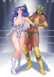 2girls artist_request belly belly_button catfight female fight fighting fighting_ring interracial maq_(artist) mexican mexico panther_risako sweat sweatdrop sweating sweaty sweaty_body sweaty_breasts thighs wrestle_angels wrestle_angels_survivor wrestle_angels_survivor_2 wrestler wrestlers wrestling wrestling_femdom wrestling_mask wrestling_outfit wrestling_ring wrestlingryona